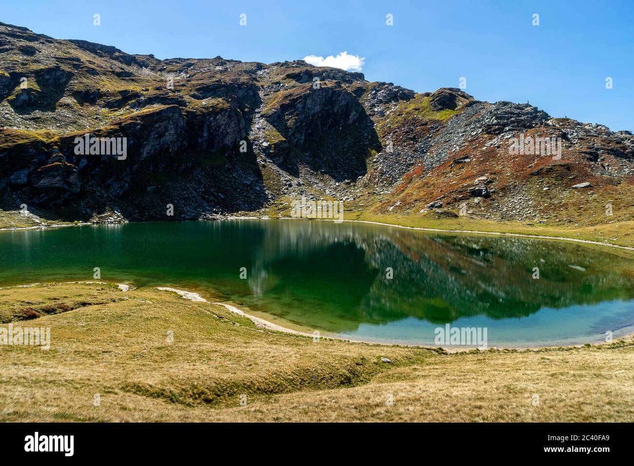 Der Selvasee über der Alp Selva, Zervreila-Region, Valser Tal, Graubünden. Stock Photo