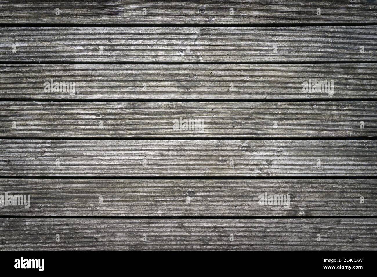 Rustic wood planks background with nice vignette Stock Photo