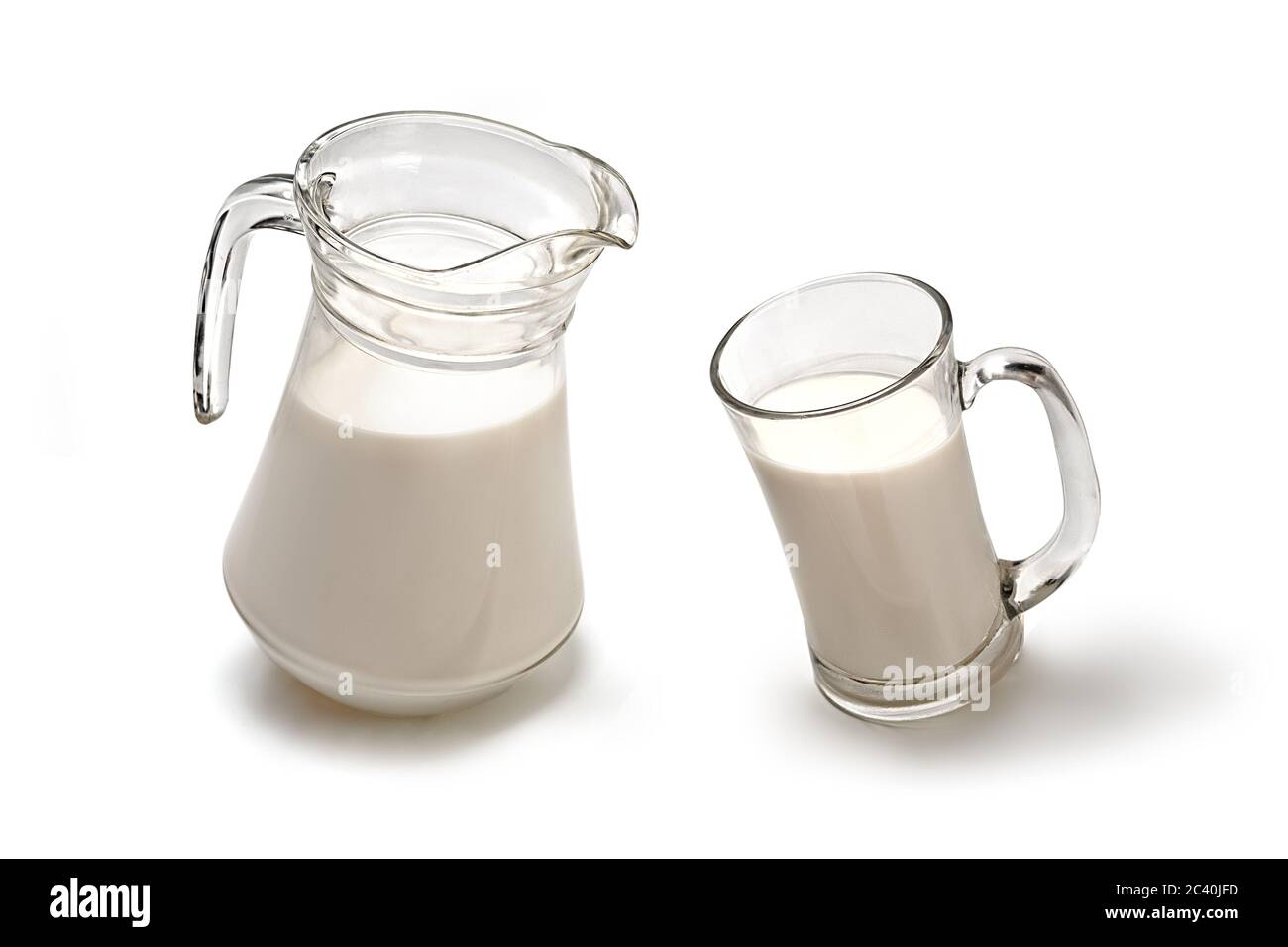 Glass and jar of milk Stock Photo Alamy