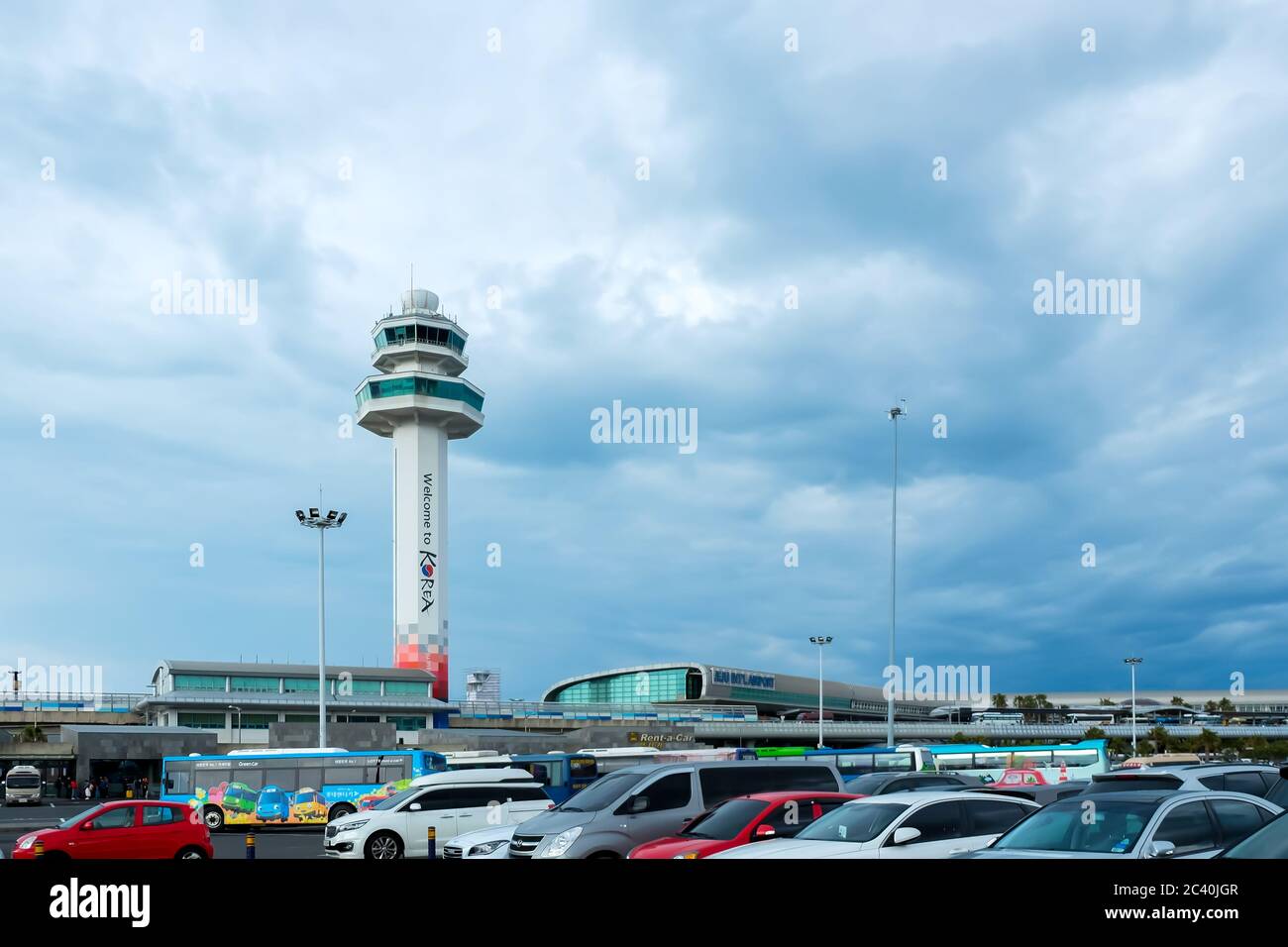JEJU ISLAND, SOUTH KOREA - APRIL 5, 2017: Control Tower of Jeju ...