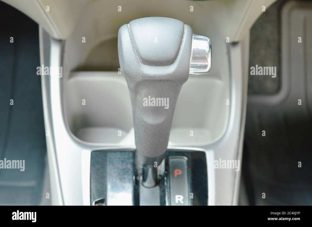automatic gear stick on parking position in car Stock Photo Alamy