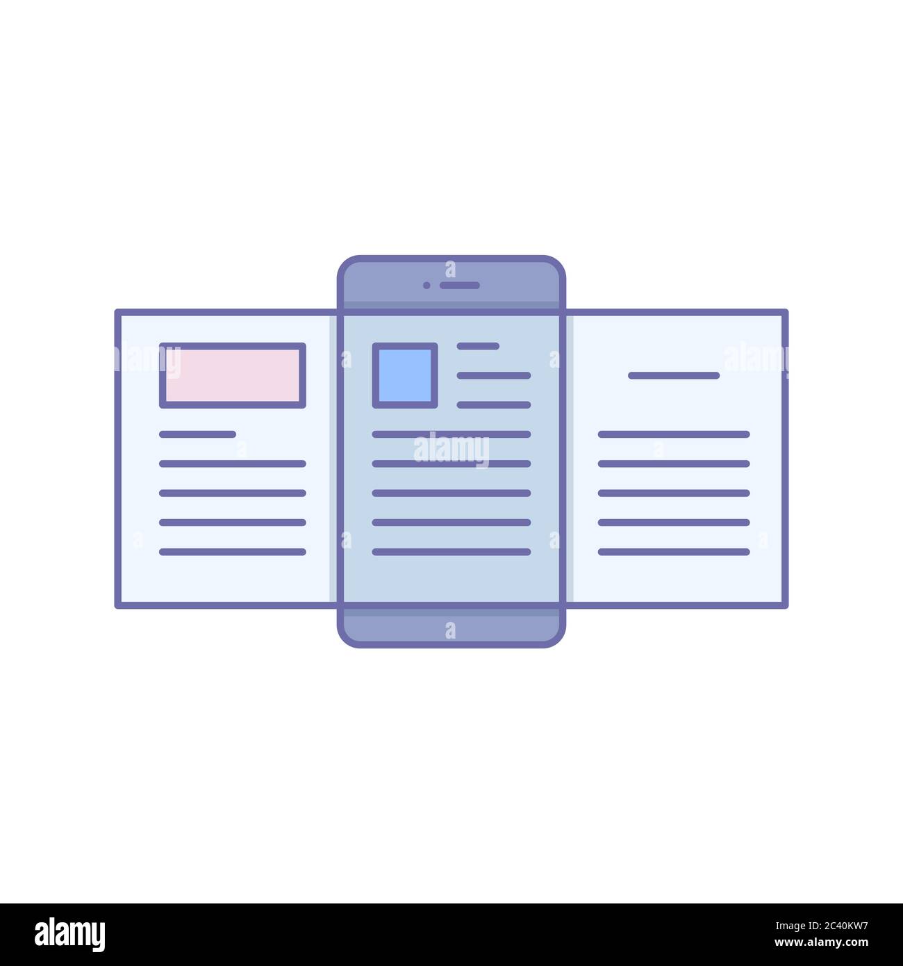 Mobile Blogging vector icon symbol isolated on white background Stock Vector