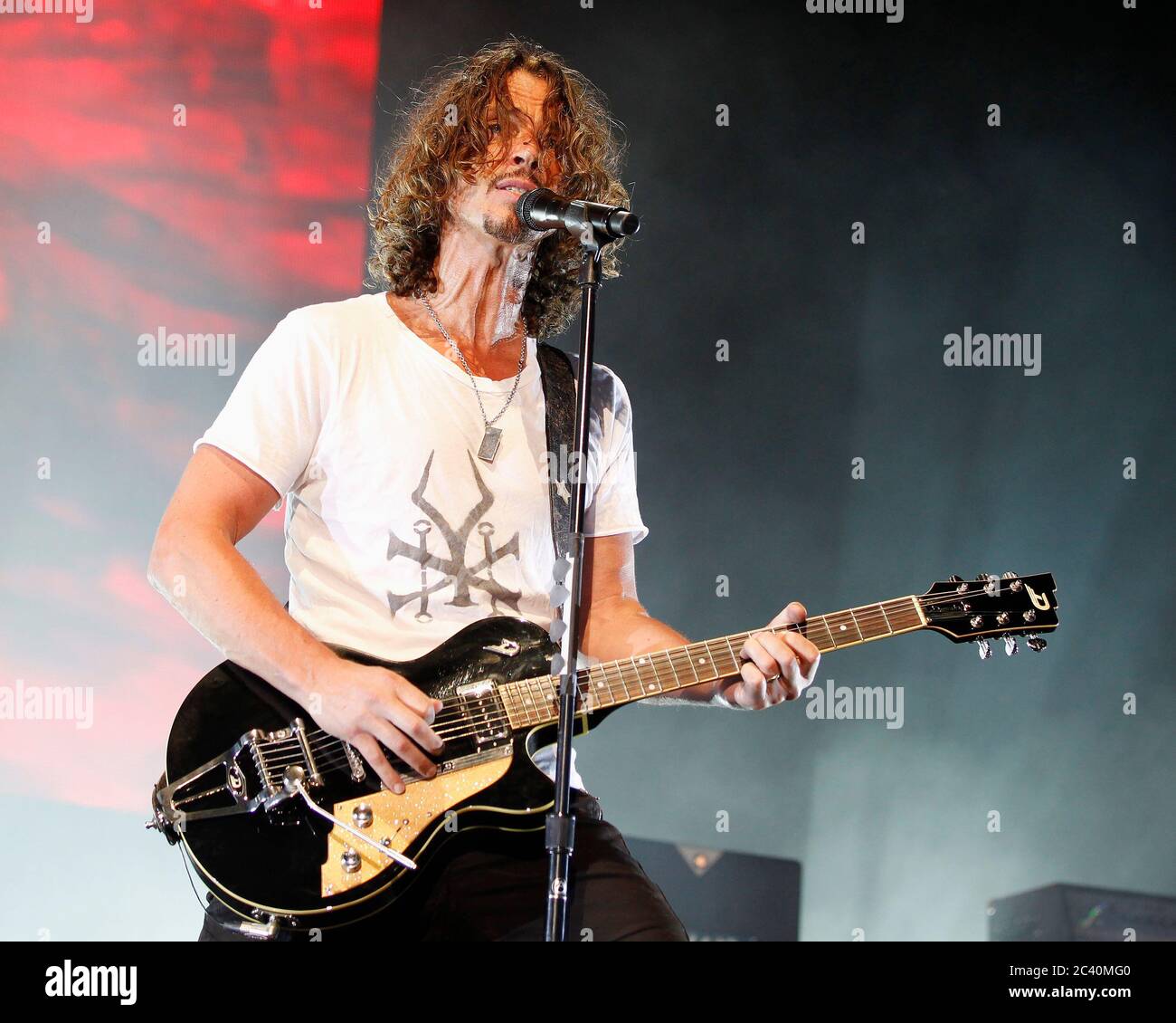 Vocalist Chris Cornell performs with Soundgarden in West Palm Beach, Florida Stock Photo