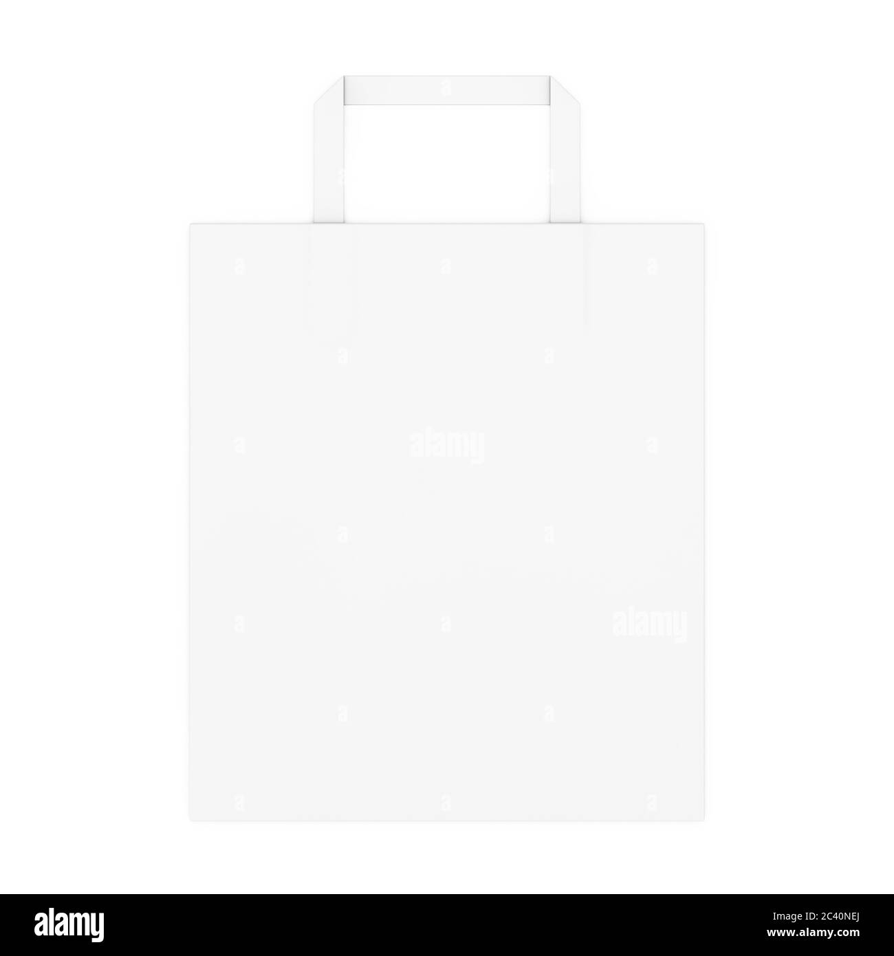 White Paper Bag Mockup with Blank Space for Your Design on a white