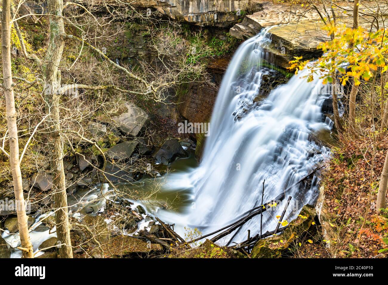 Breandywine Falls at Cuyahoga Valley National Park in Ohio Stock Photo