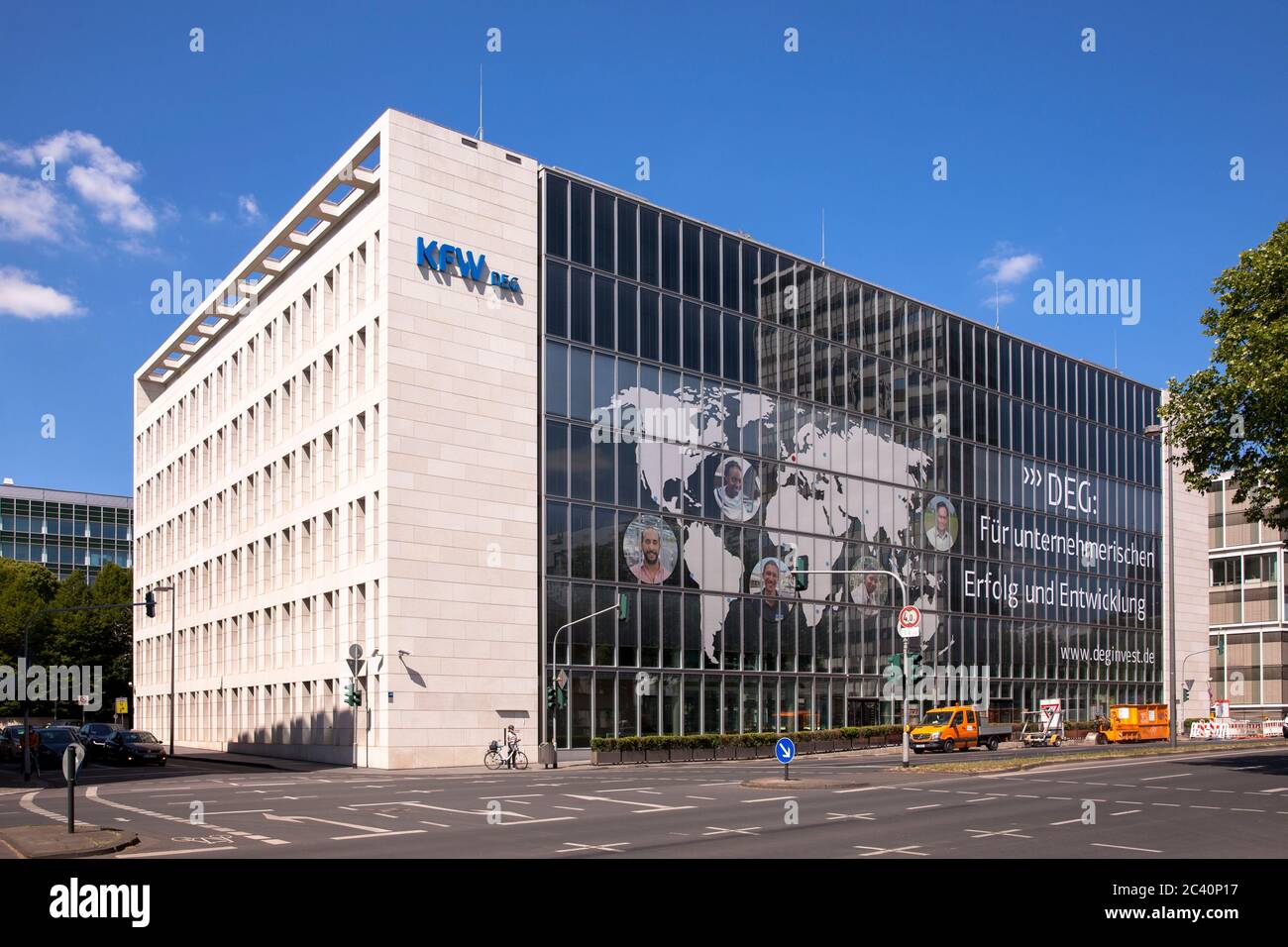 headquarters of the  KFW DEG - Deutsche Investitions- und Entwicklungsgesellschaft mbH  (German Investment and Development Corporation) seen from the Stock Photo