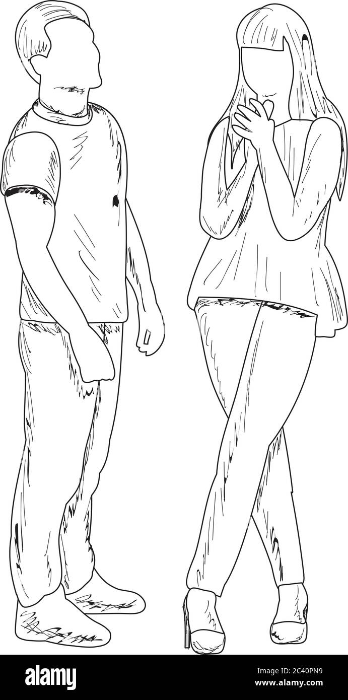 white background, freehand sketch people Stock Vector Image & Art - Alamy