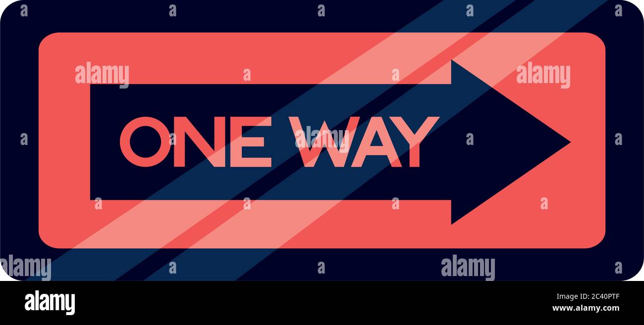 Road sign one way design, Street message way information direction