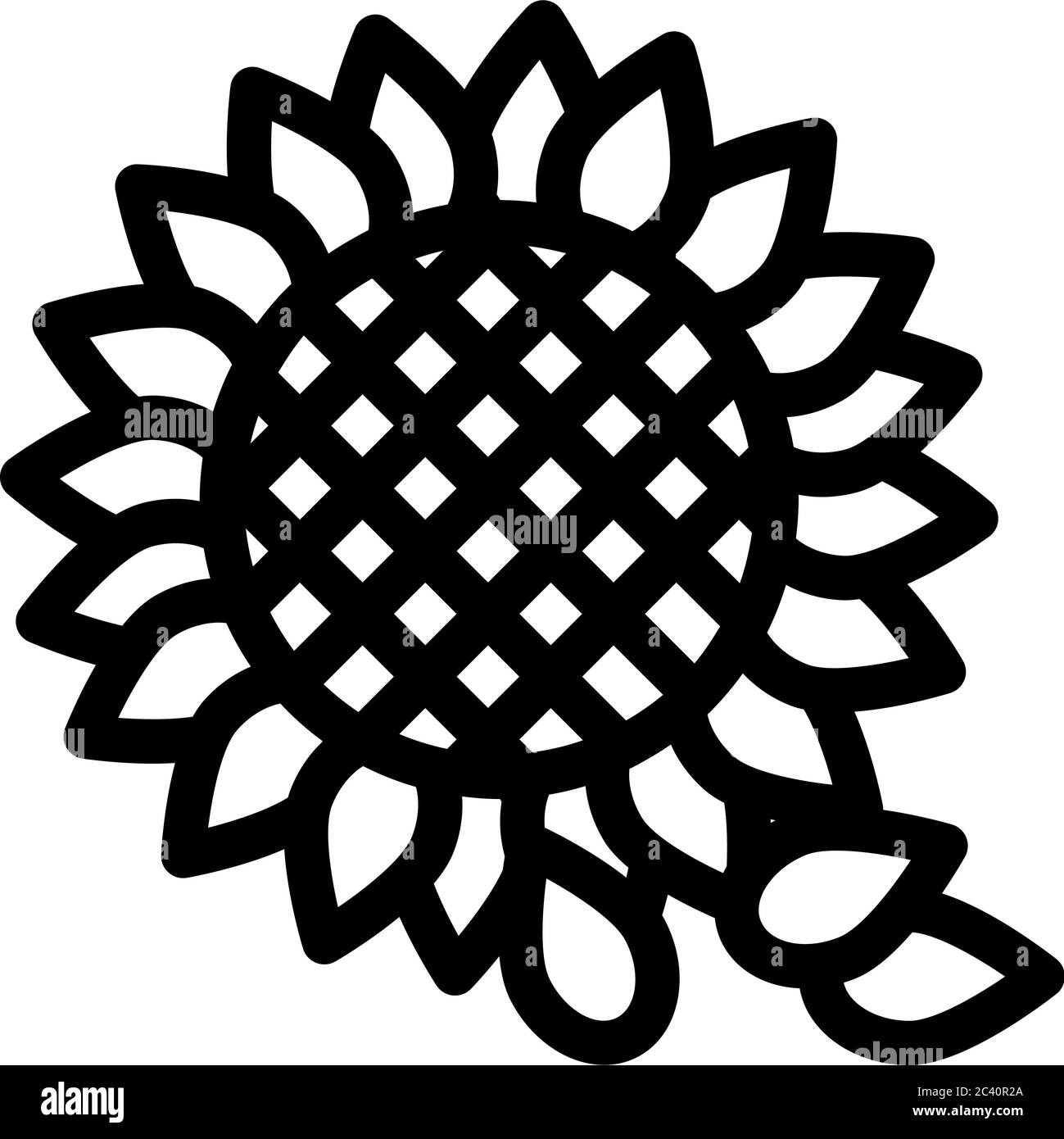 sunflower seeds icon vector outline illustration Stock Vector Image ...