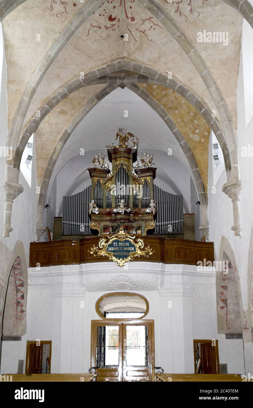 Jihlava, Czech Republic, Moravia, Organ in the local church. Jihlava, Tschechische Republik, Mähren, Orgel in der Ortskirche. Organy w kościele. Stock Photo