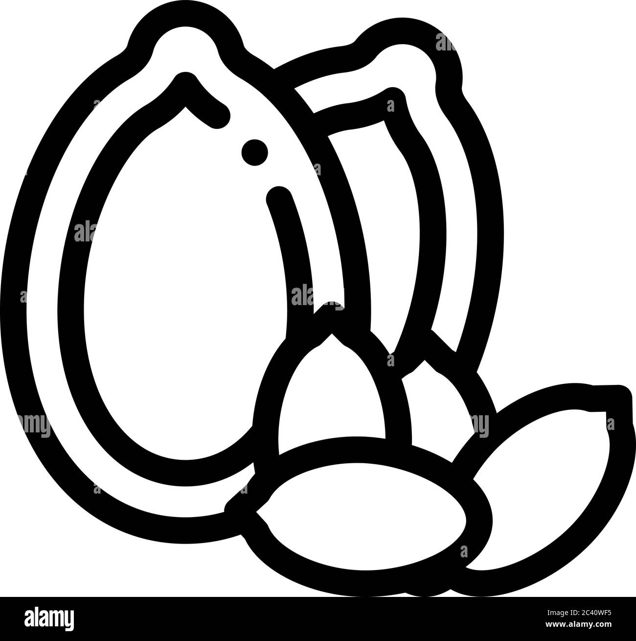 pumpkin nut icon vector outline illustration Stock Vector Image & Art ...