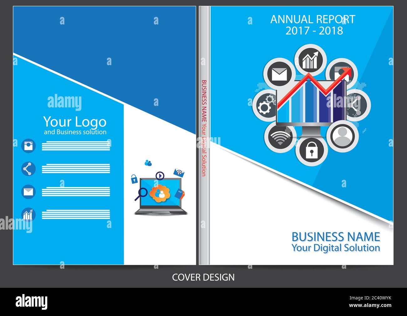 Annual report cover design Stock Vector Image & Art - Alamy