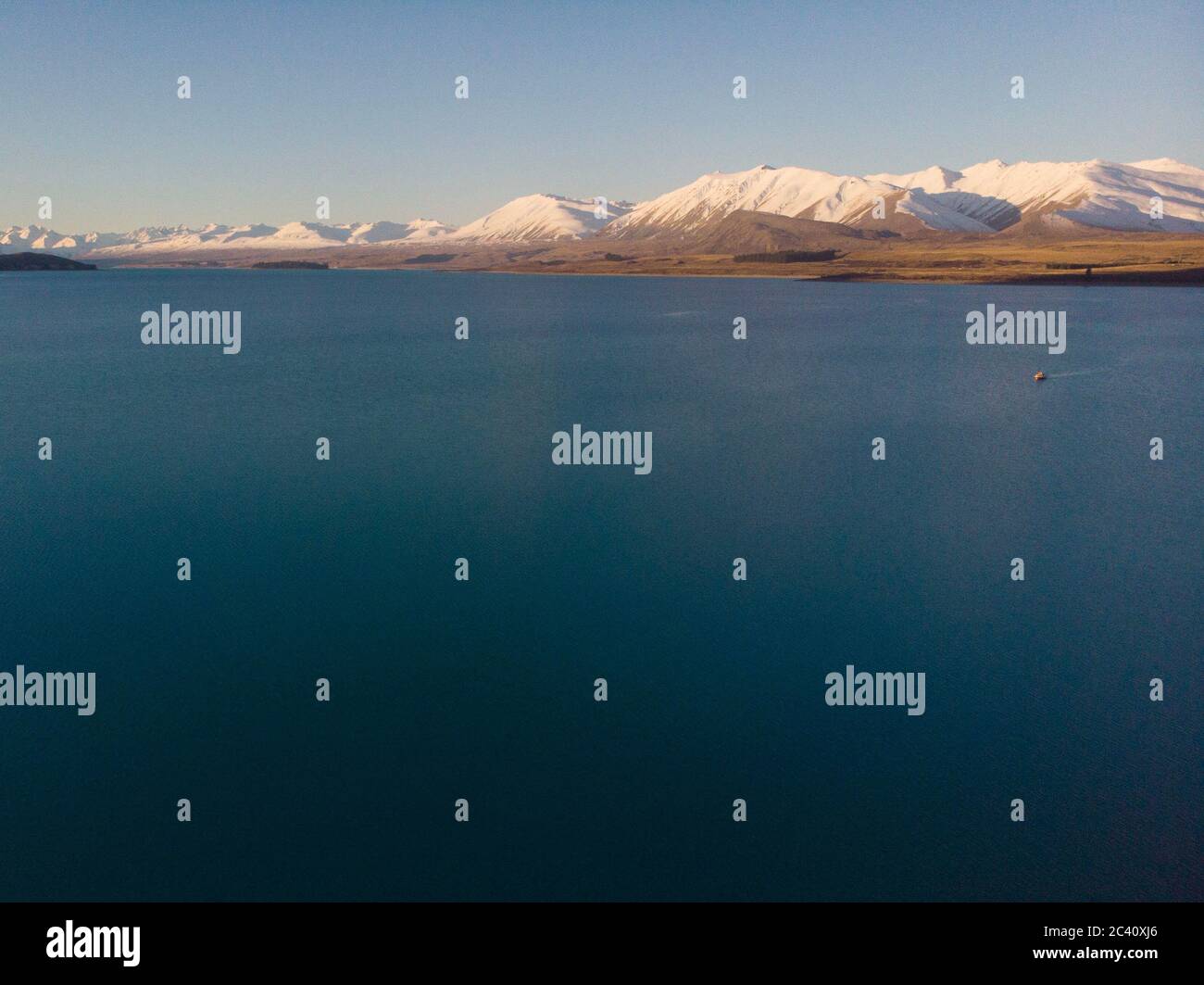 Scenic Aerial view of Lake Tekapo, South Island, New Zealand Stock ...