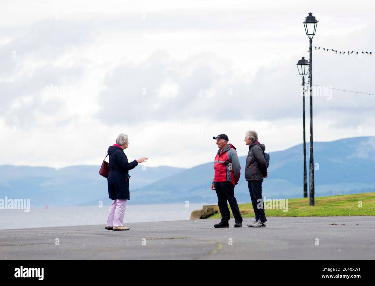 Largs, Scotland, 23th June  2020  Scotland will not immediately follow England in cutting the 2m social distance rule, Nicola Sturgeon the First Minister has said. Credit: Chris McNulty/Alamy Live News Stock Photo