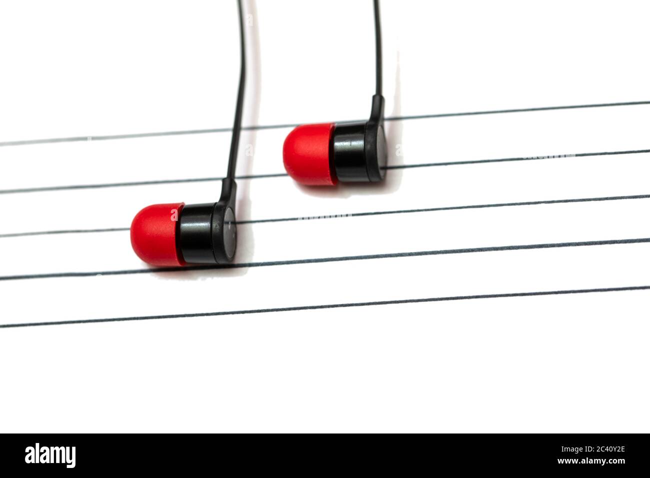 Ear music notes symbol Cut Out Stock Images & Pictures - Alamy