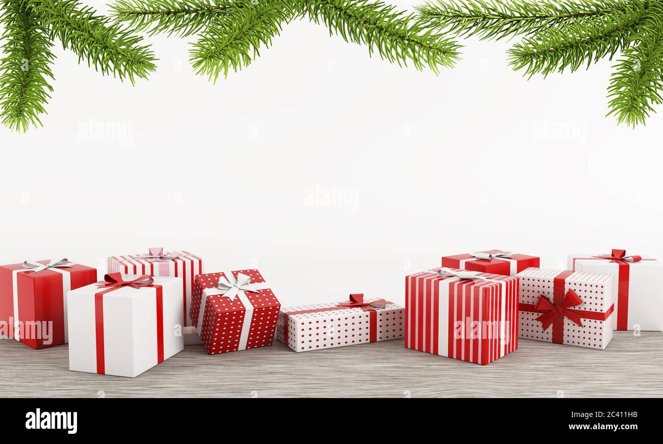 Christmas tree in ice cube 3d render Stock Photo - Alamy