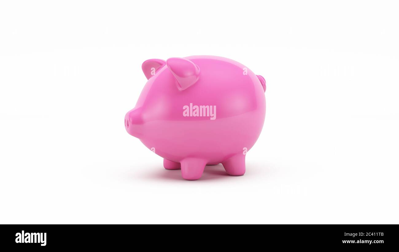 3D render of a piggy bank isolated on white Stock Photo - Alamy