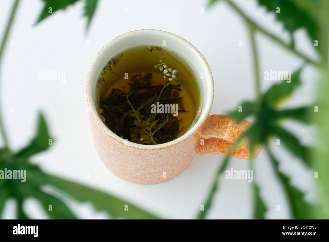 Cannabis tea Stock Photo