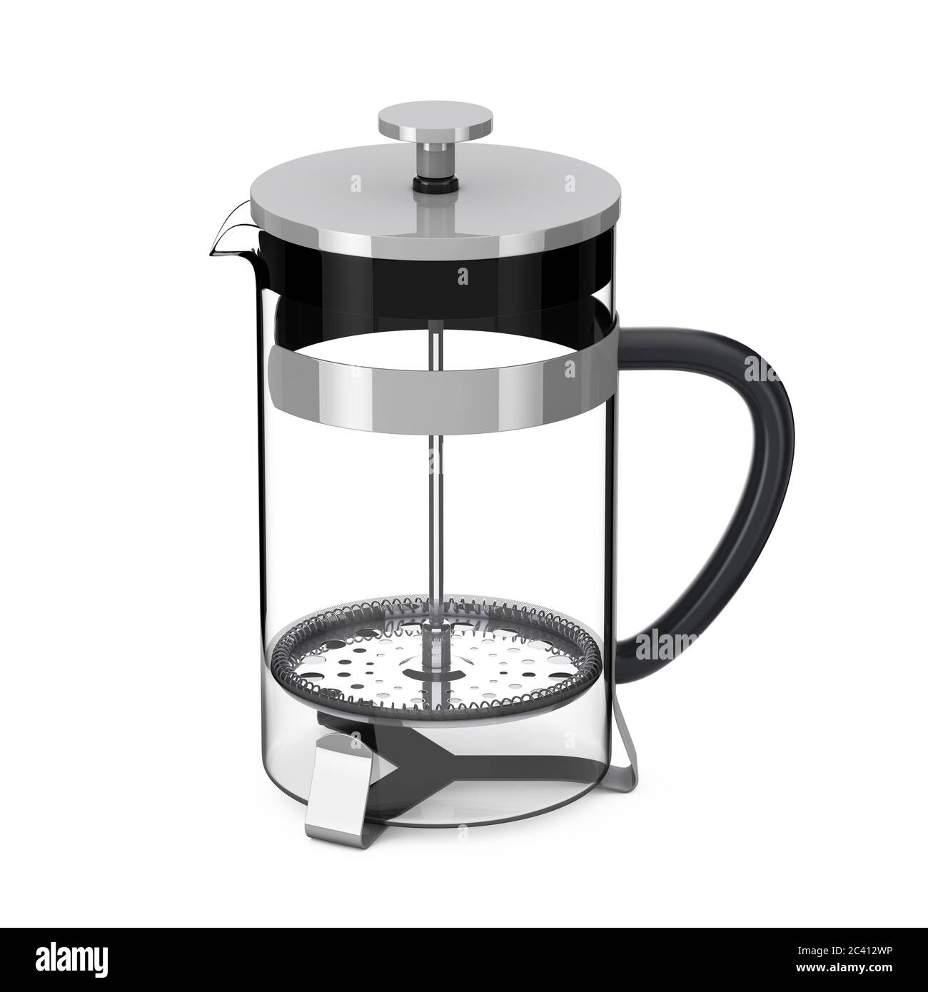 French Press Coffee or Tea Pot on a white background. 3d Rendering Stock Photo Alamy
