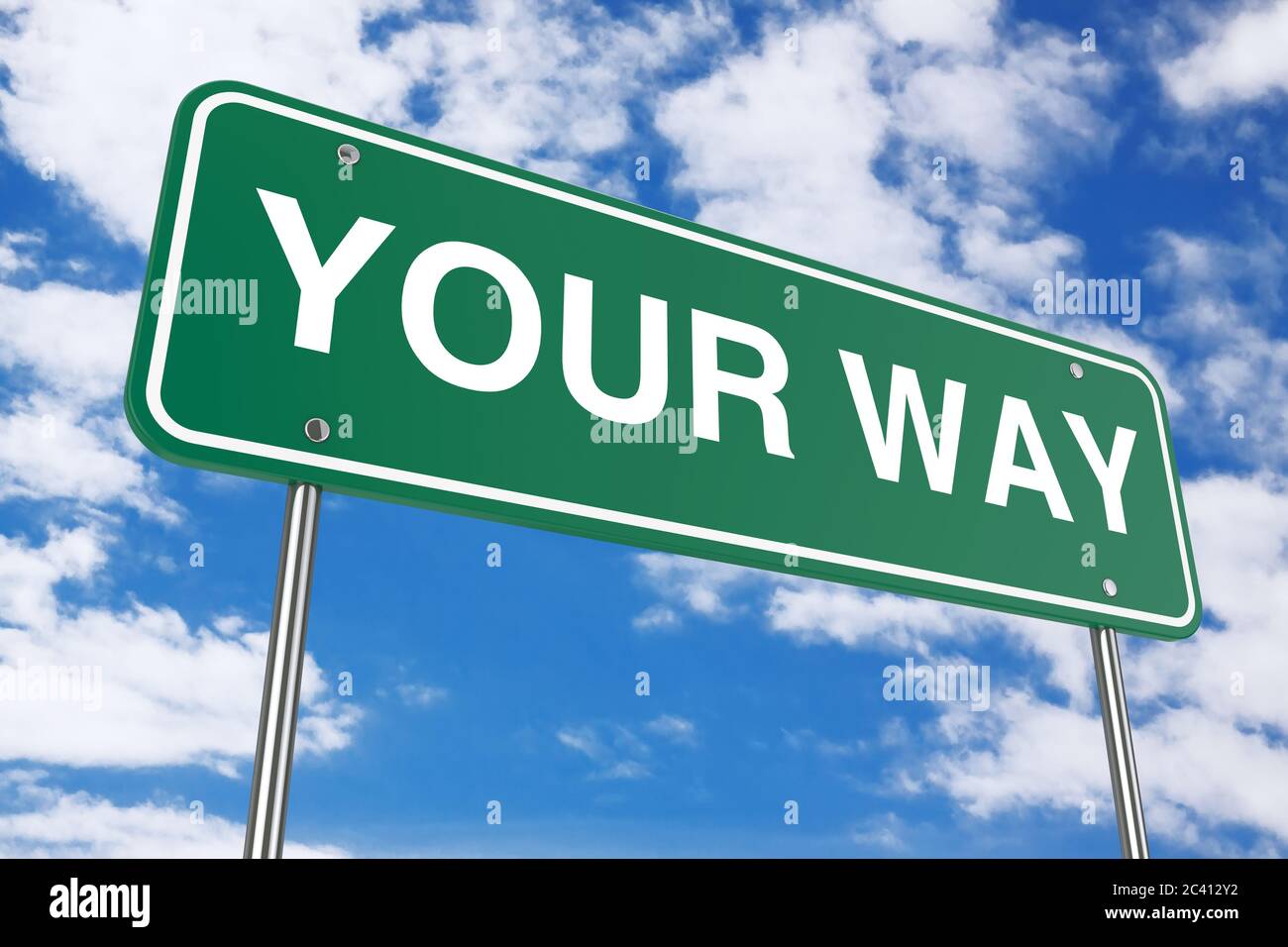 Your way or my way road sign hi-res stock photography and images - Alamy