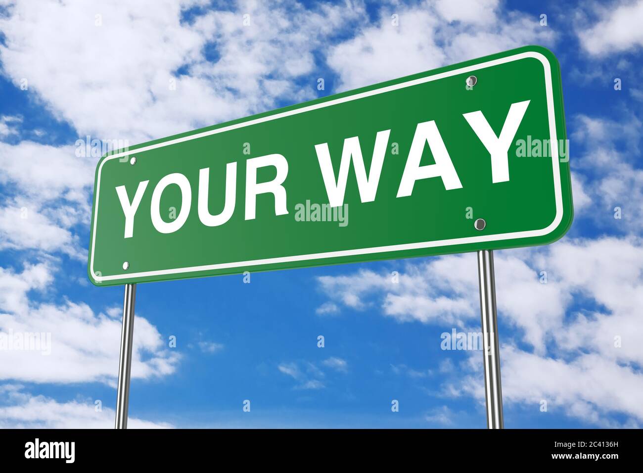 Your way or my way road sign hi-res stock photography and images - Alamy