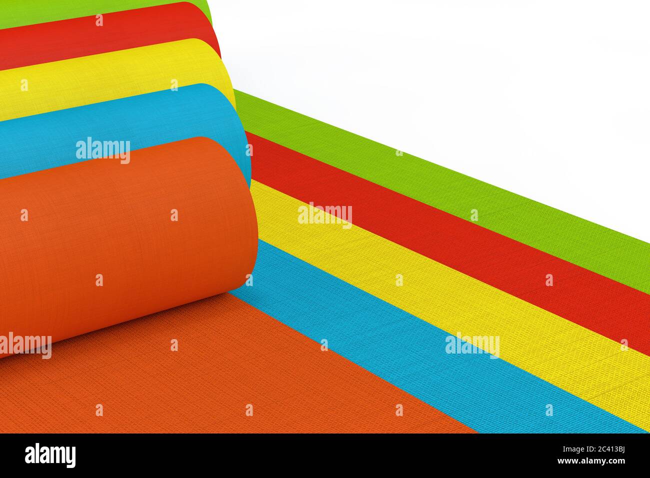 Different rolls of wallpaper isolated on white background with clipping  path Stock Photo - Alamy