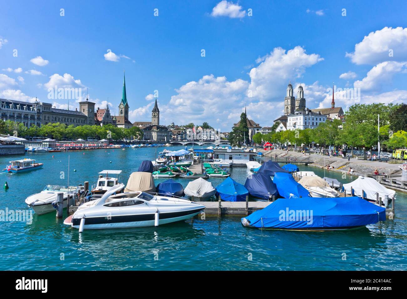 Zurich, Old city view from the lake, Switzerland Stock Photo