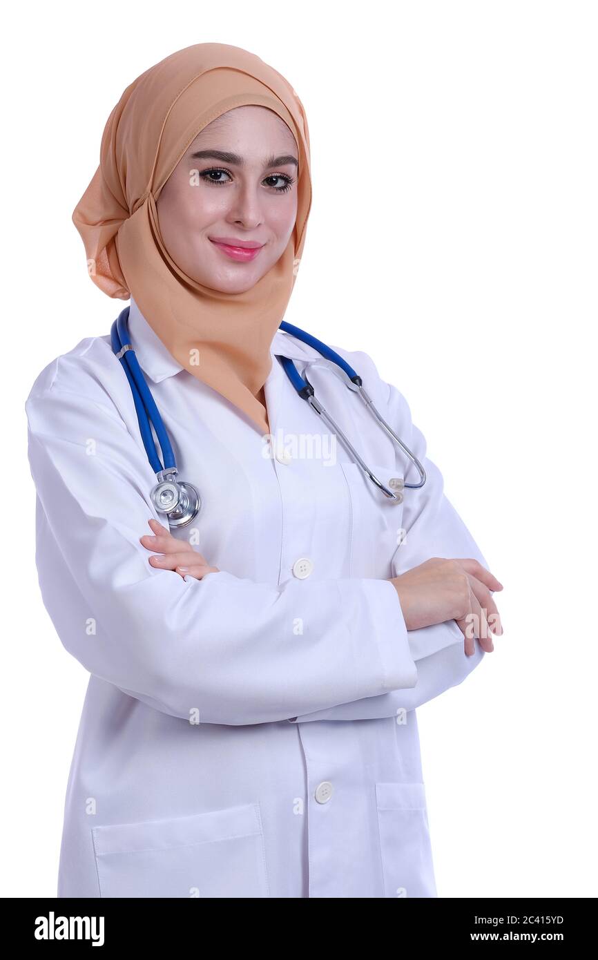 Portrait of Muslim Doctor with stethoscope Stock Photo - Alamy