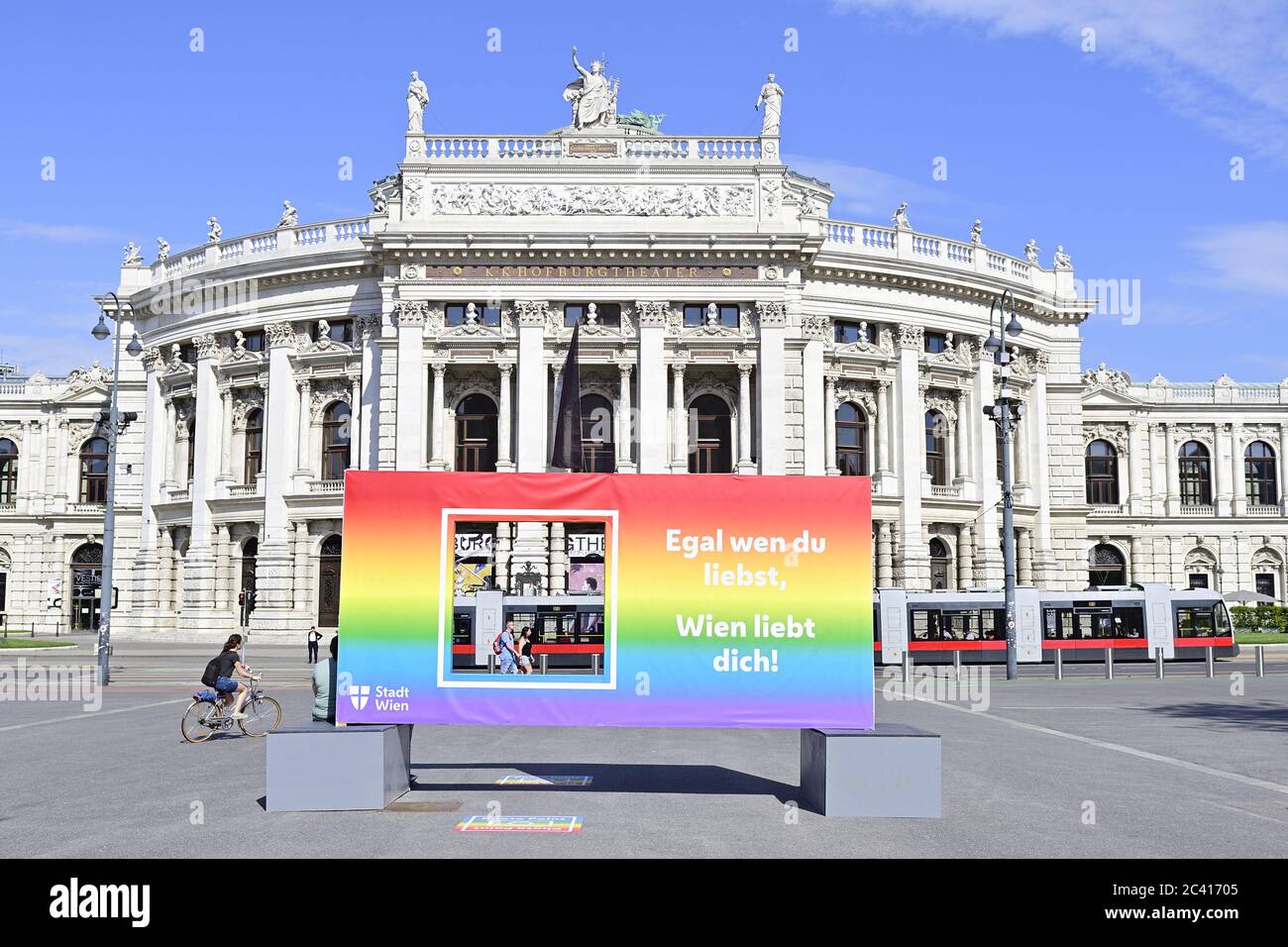 Vienna, Austria. Fensterlparade (Queer event) in front of the Burgtheater  in Vienna Stock Photo - Alamy
