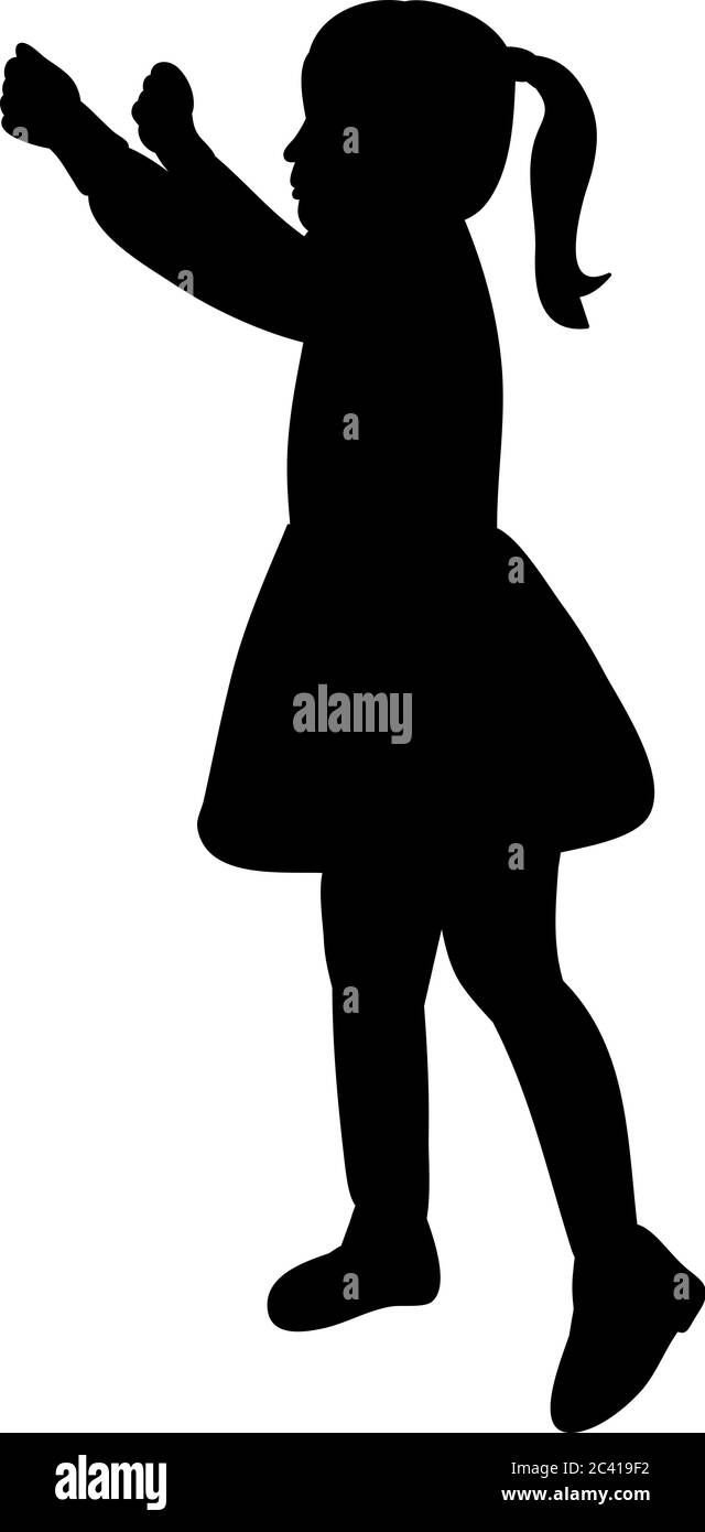 Girl Reaching Silhouette