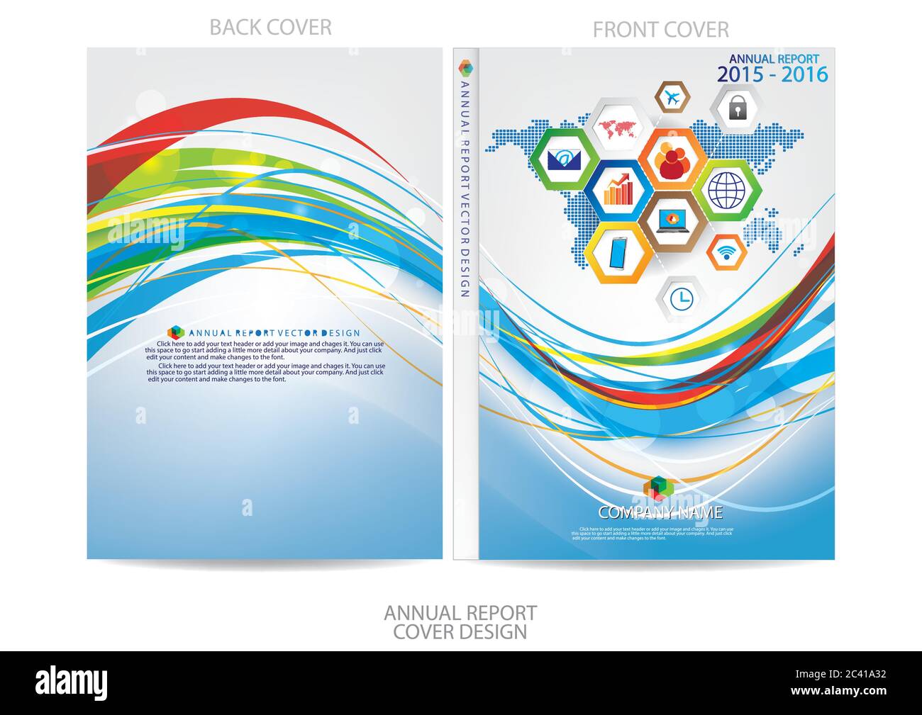 Annual report cover Business design Stock Vector Image & Art Alamy