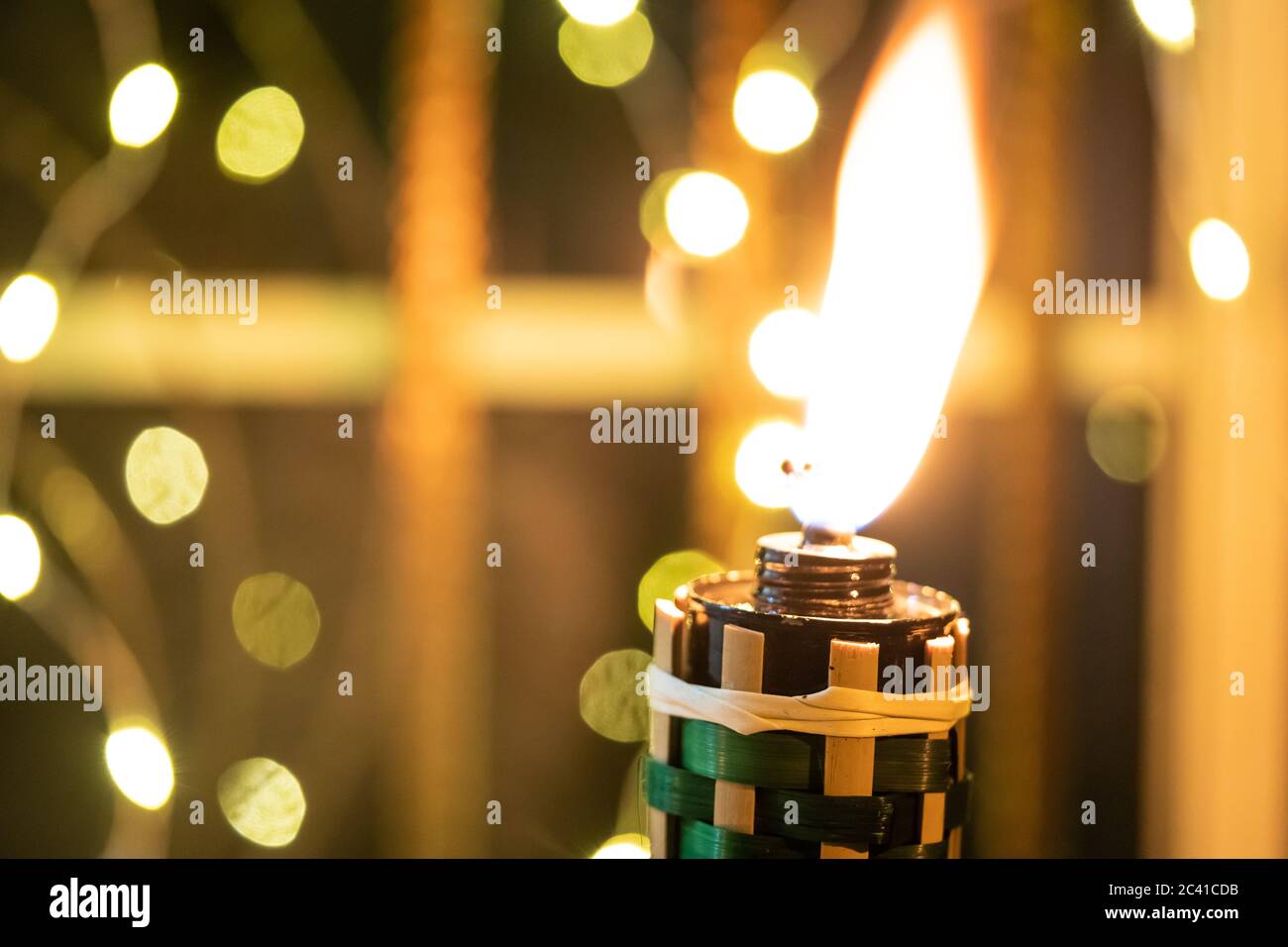 Bamboo Oil Lamp Or Pelita For Eid Or Hari Raya Decoration With Copy Space For Text Stock Photo Alamy