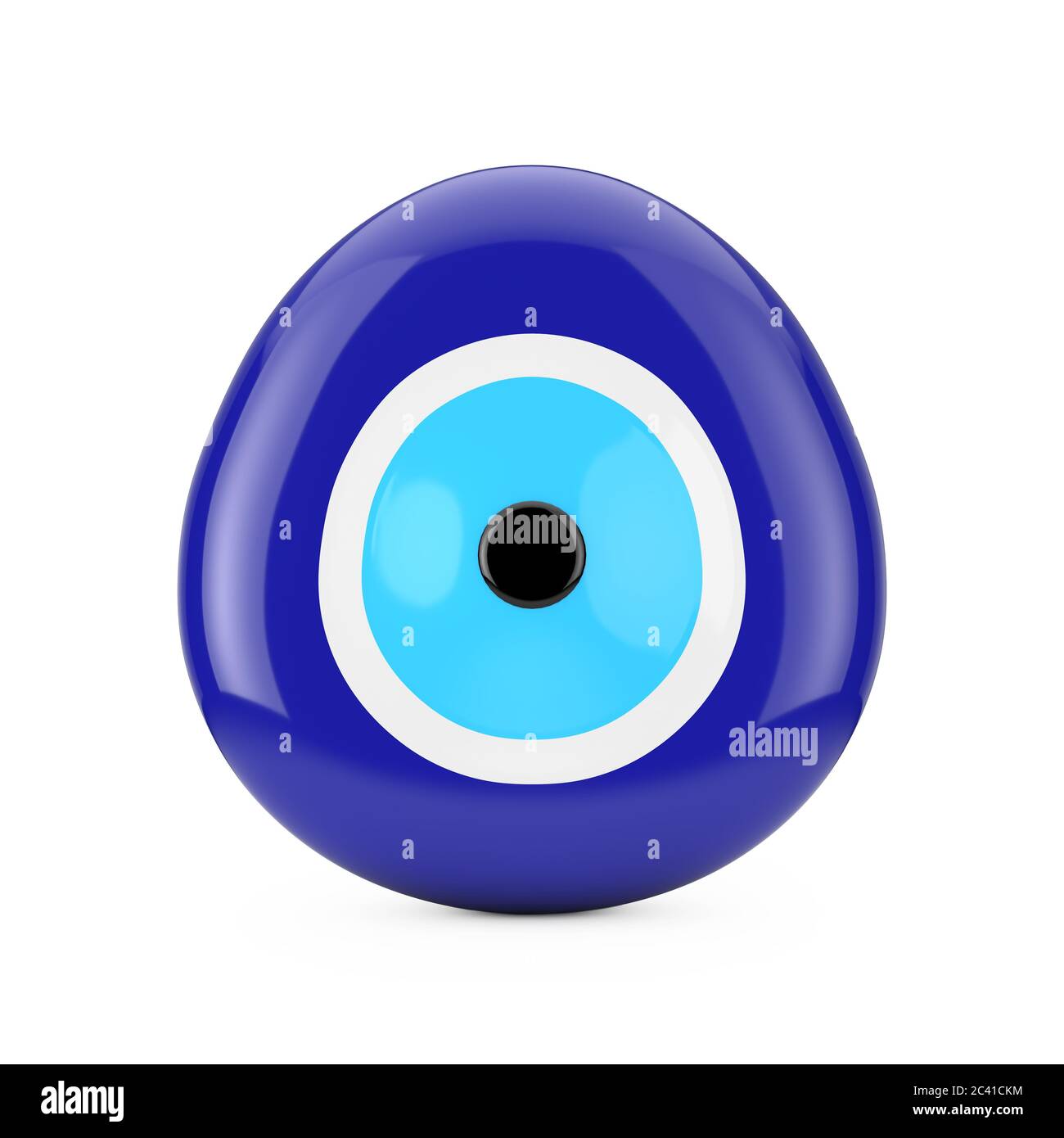 Evil Eye Bead Protection Amulet on a white background. 3d Rendering ...