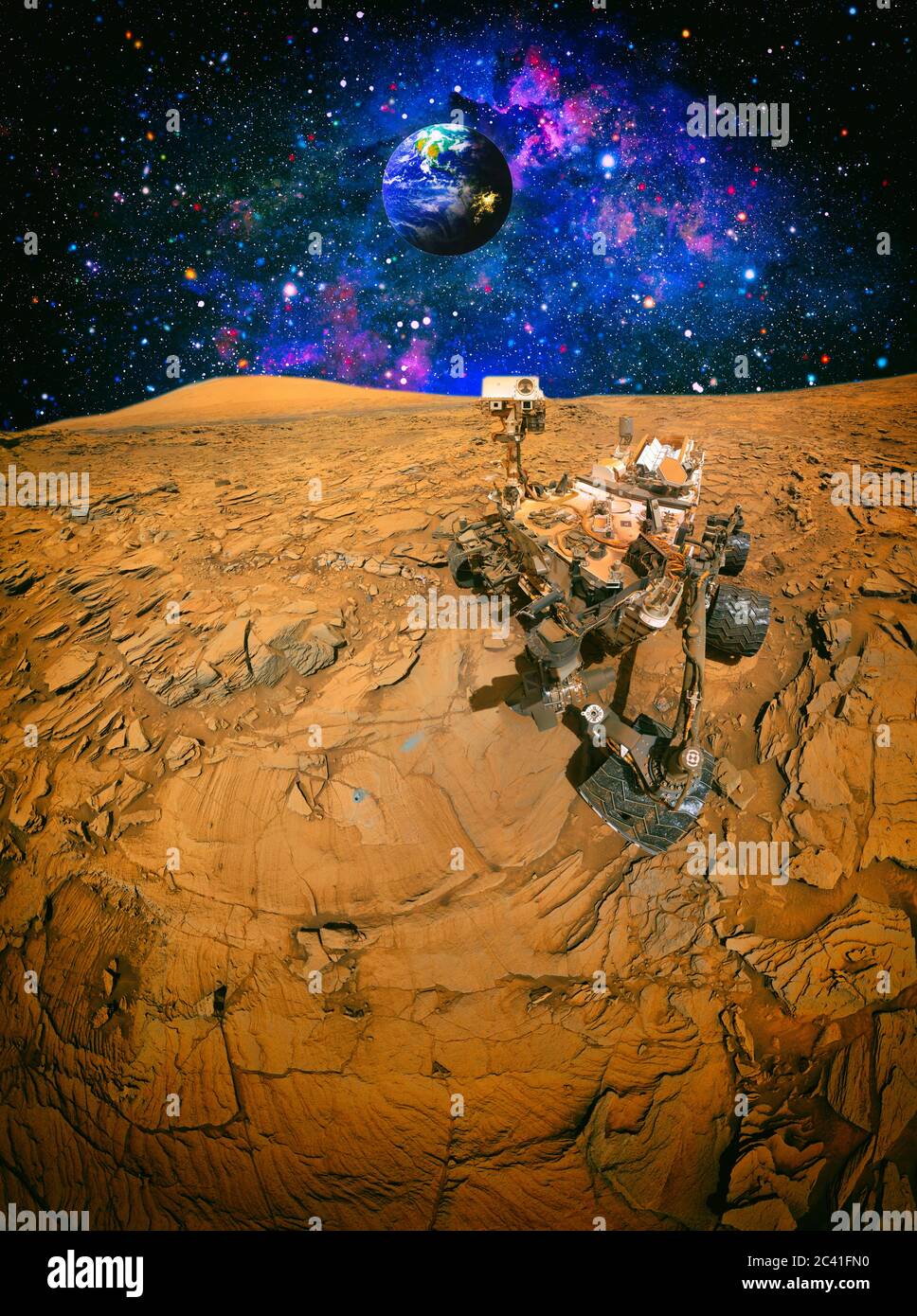 Mars Science Laboratory , Mars Exploration Rover . Mars rover on Mars