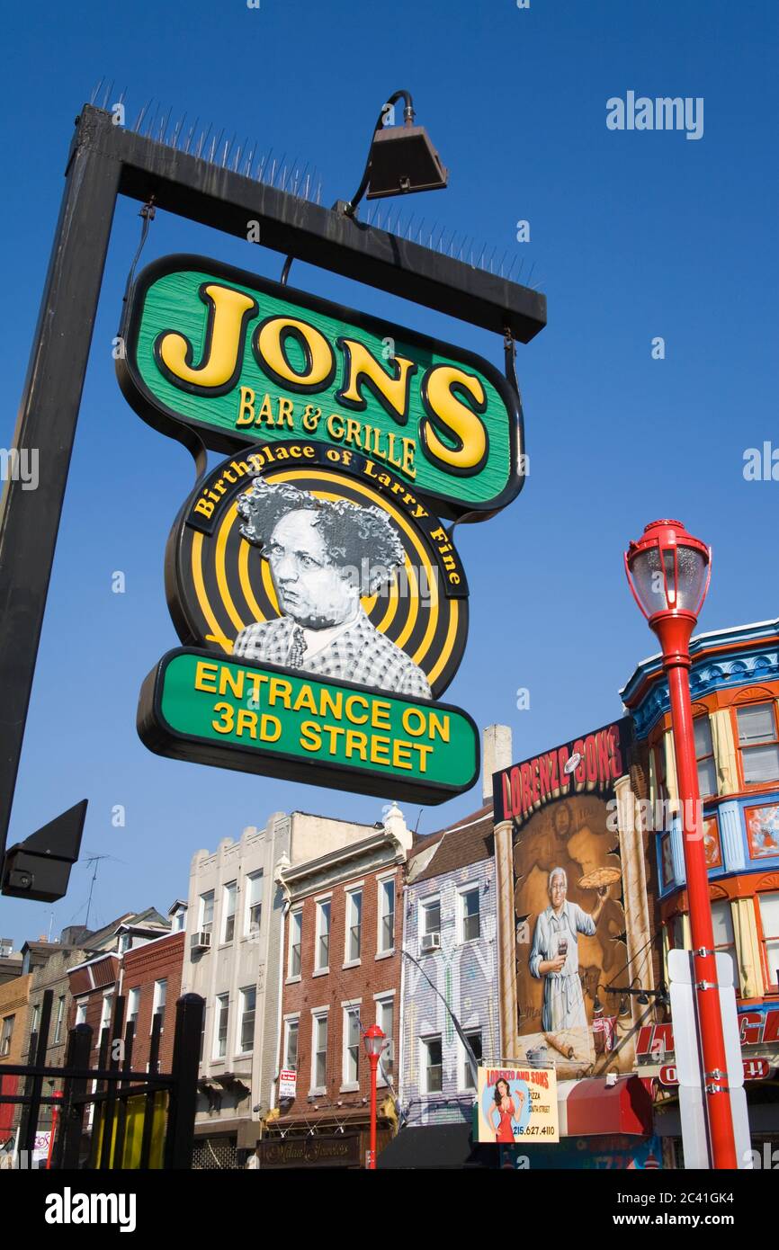 Jons Bar & Grille on South Street, Philadelphia, Pennsylvania, USA Stock Photo Alamy