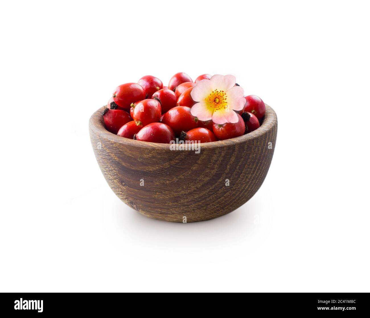 Fresh Rosehip Berries And Flower On White Background Top View Rosehip Berries In A Bowl Isolated On White Background Rose Hip Berries With Copy Spa Stock Photo Alamy