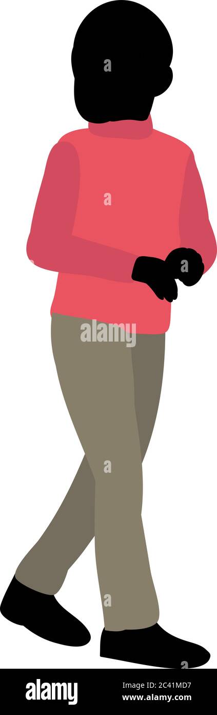 colorful silhouette of a boy walking Stock Vector Image & Art - Alamy