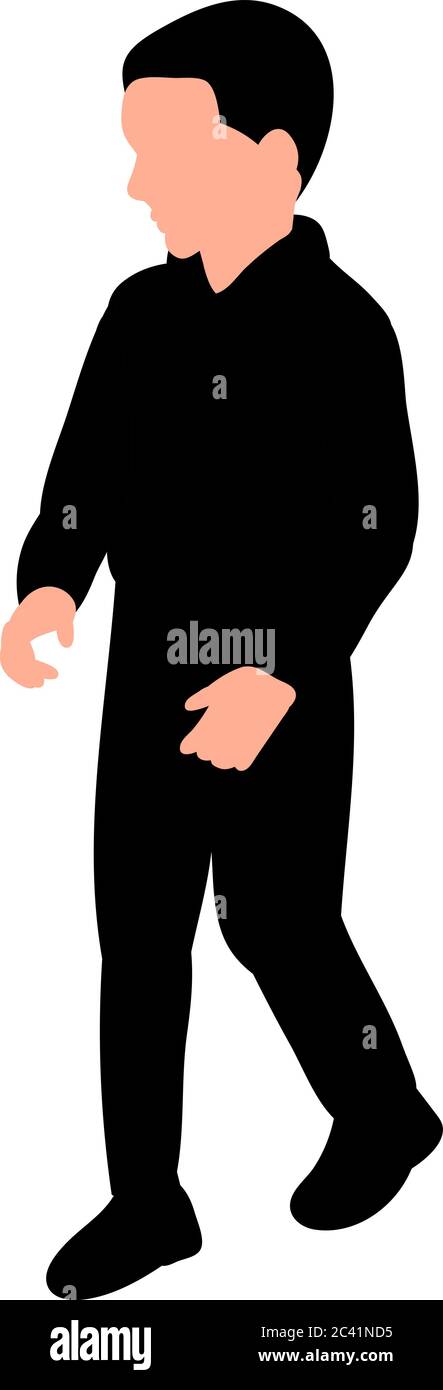 silhouette of child, boy walking Stock Vector Image & Art - Alamy