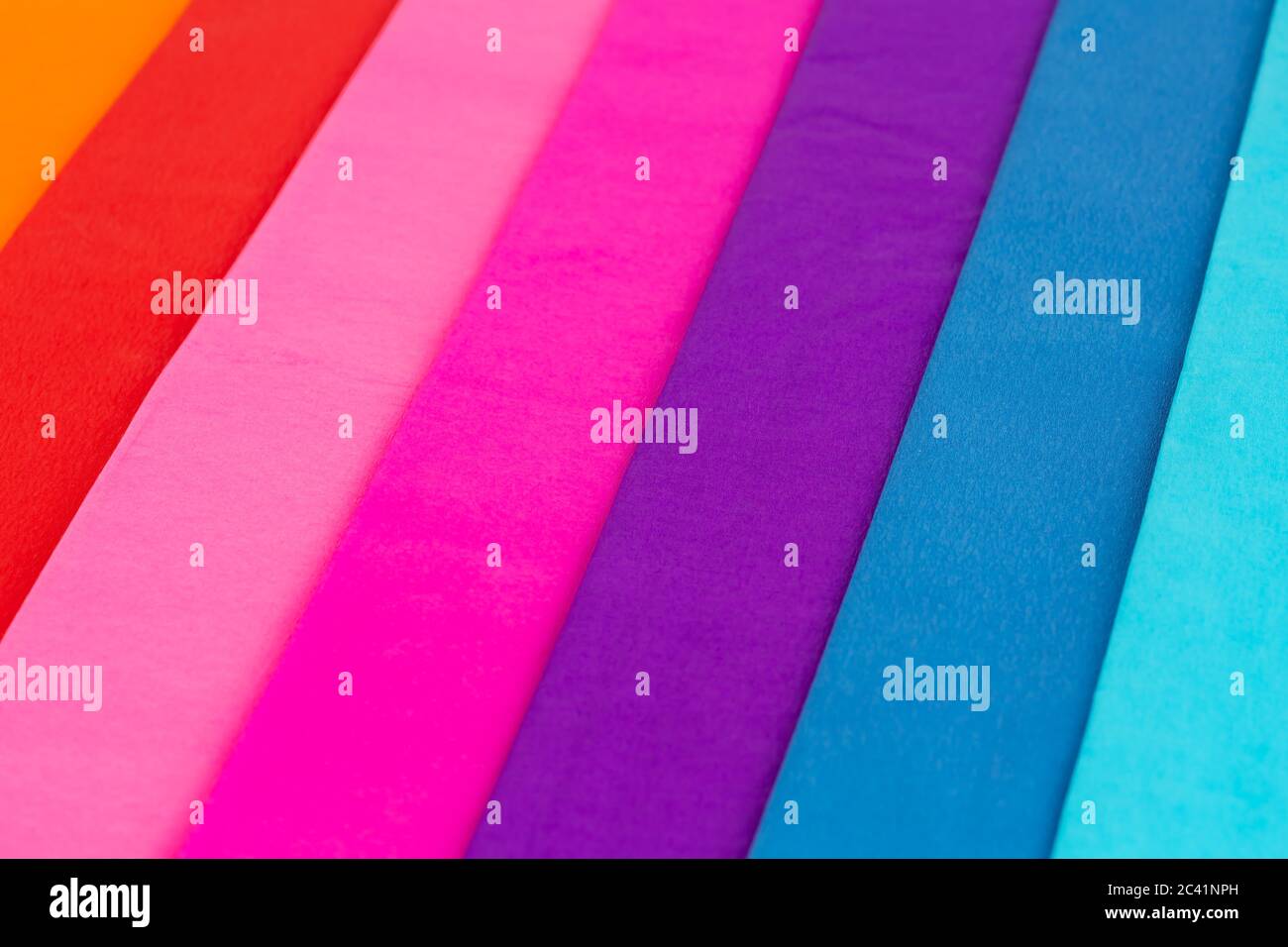 Colorful crepe papers texture as a background. Stock Photo