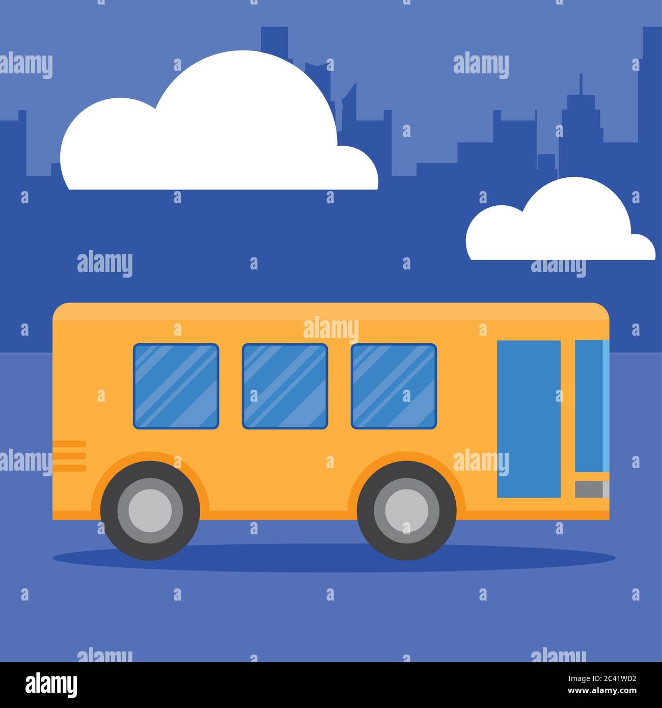 Bus vehicle in the city design, Transportation travel trip urban motor ...