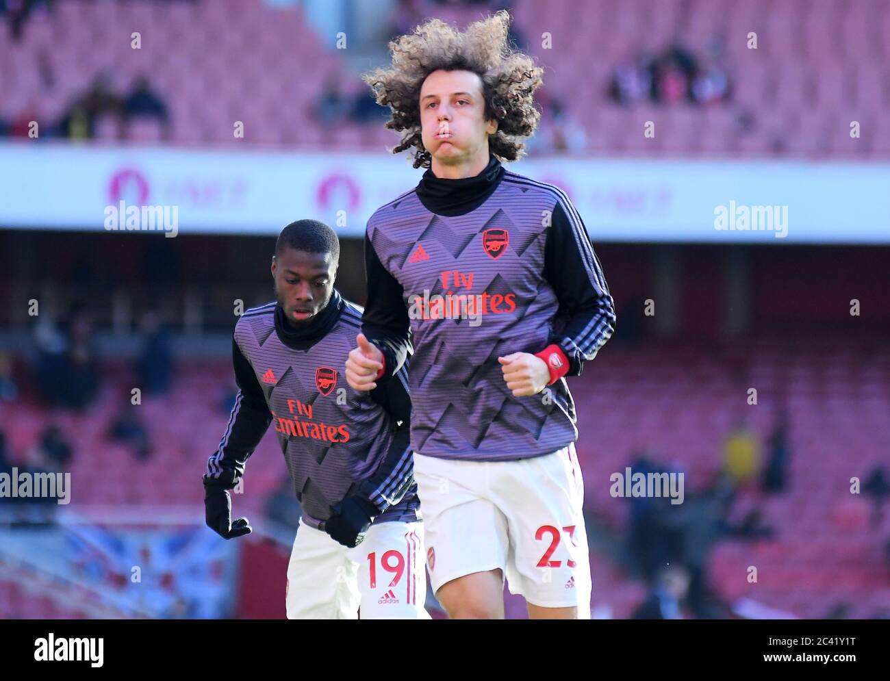 LONDON, ENGLAND - JANUARY 18, 2020: David Luiz of Arsenal pictured ahead of the 2019/20 Premier League game between Arsenal FC and Sheffield United FC at Emirates Stadium. Stock Photo