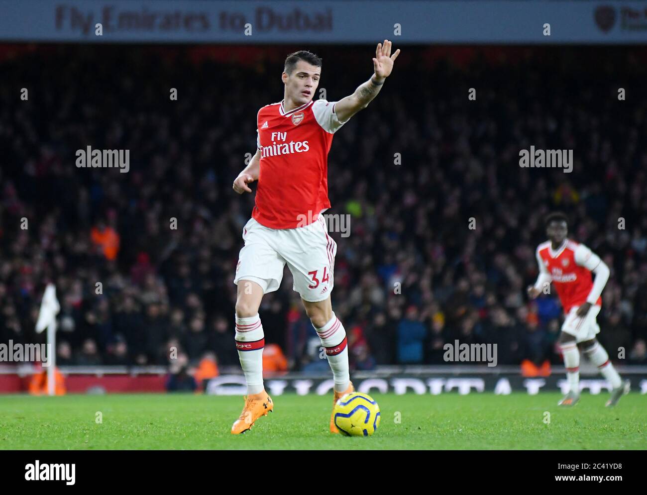 LONDON, ENGLAND - JANUARY 18, 2020: Granit Xhaka of Arsenal pictured during the 2019/20 Premier League game between Arsenal FC and Sheffield United FC at Emirates Stadium. Stock Photo