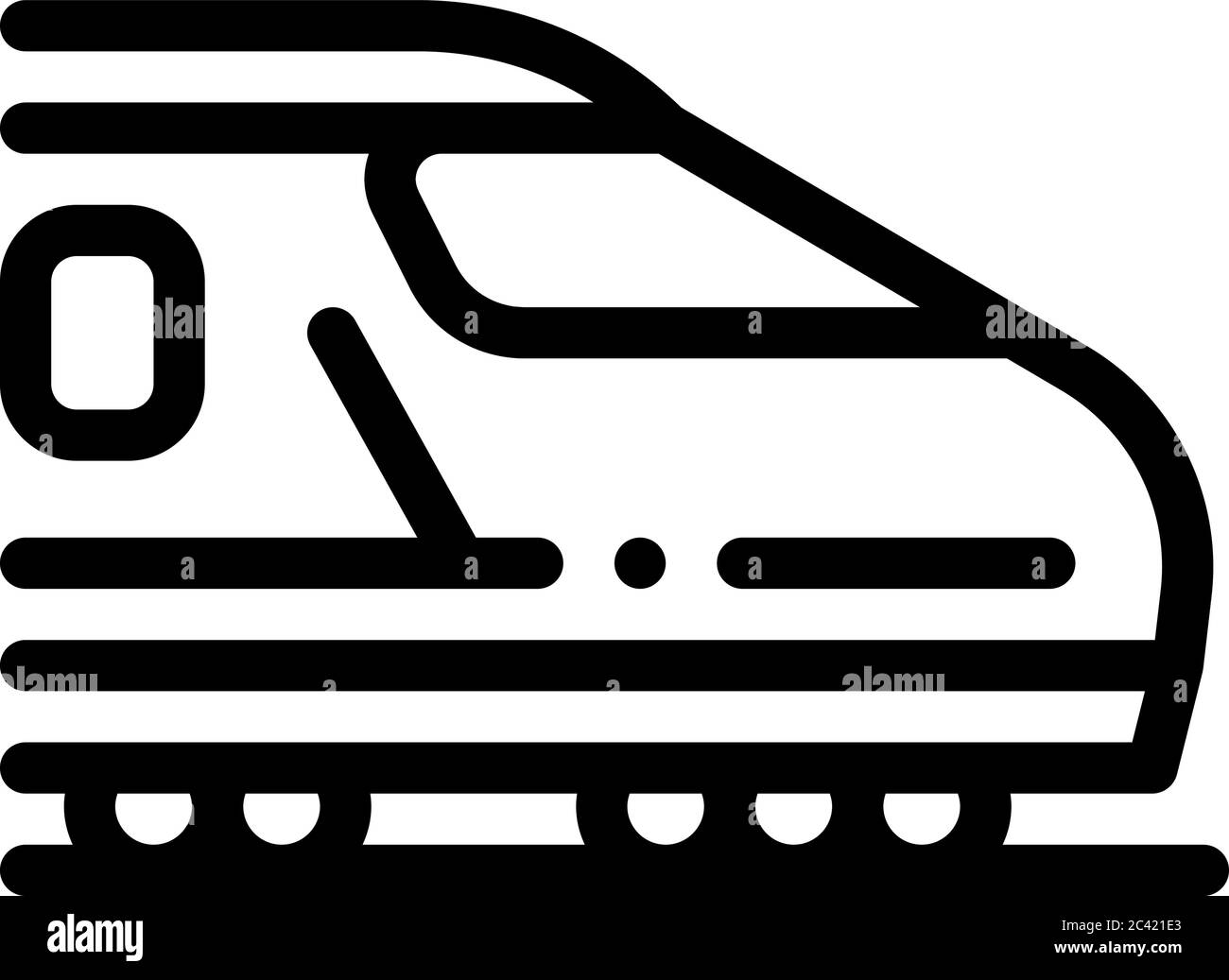 electric passenger train icon vector outline illustration Stock Vector ...