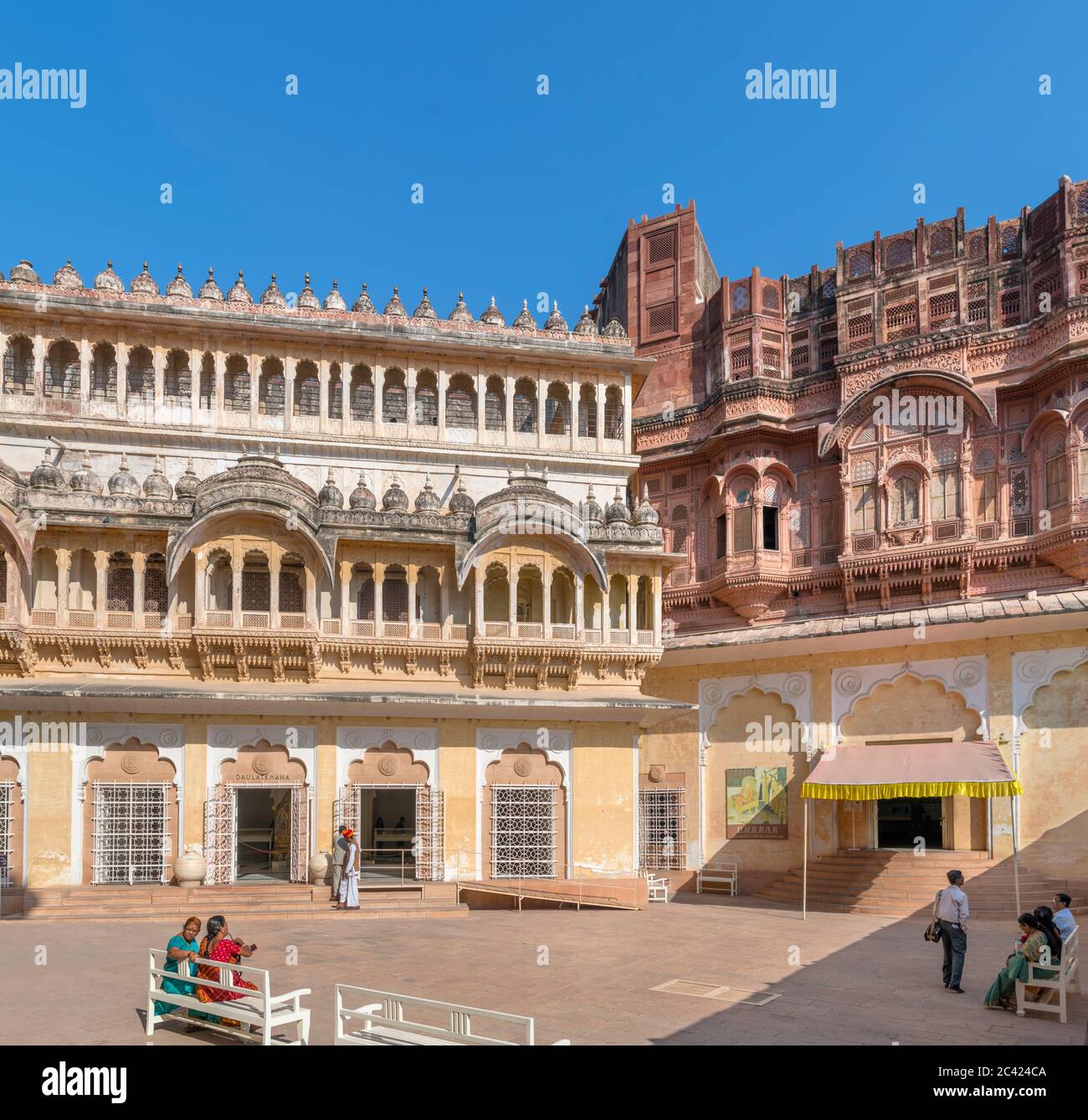 Mehrangarh Fort, Jodhpur, Rajasthan, India Stock Photo