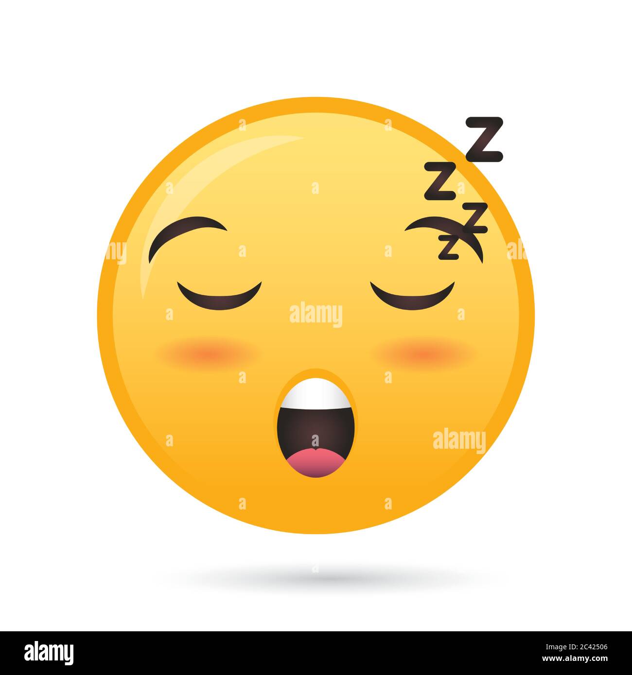 emoji face asleep funny character vector illustration design Stock Vector