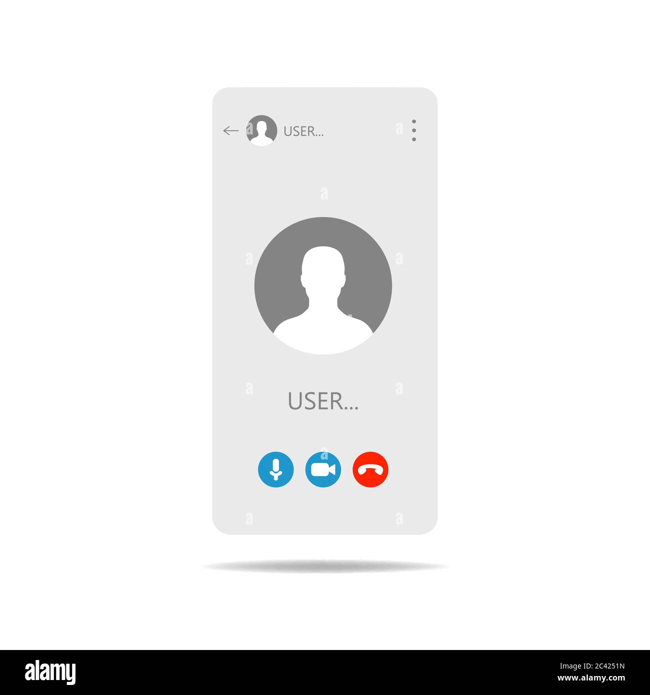 Call screen template. Mobile template, mockup. UI,UX,Kit interface ...