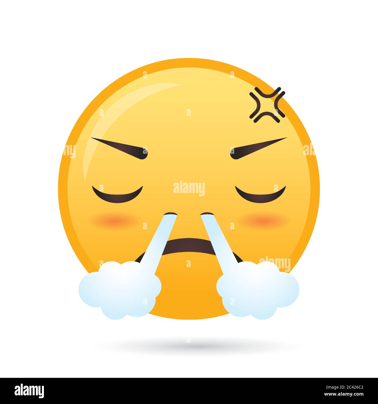 emoji face heated funny character vector illustration design Stock Vector