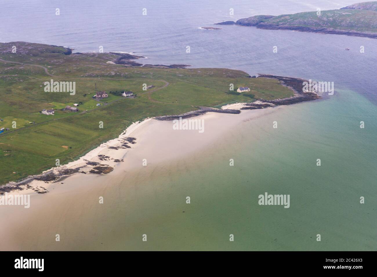 United Kingdom, Scotland, Outer Hebrides, Isle of Barra, the east coast at Ersary Stock Photo