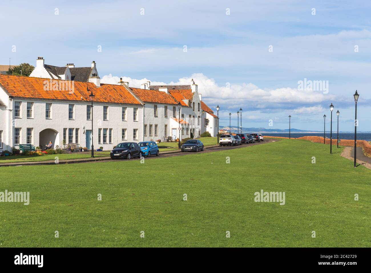 [Dysart, Scotland Aug 2019] White houses at Pan Ha' Dysart Fife