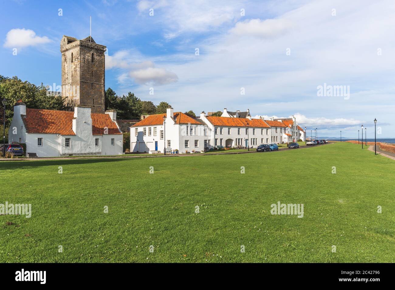 [Dysart, Scotland Aug 2019] White houses at Pan Ha' Dysart Fife